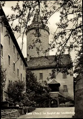 Ak Kahla in Thüringen, Leuchtenburg, Burghof