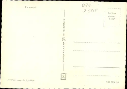 Ak Rudolstadt in Thüringen, Panorama