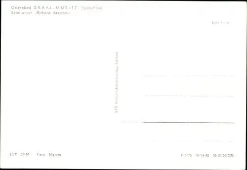 Ak Ostseebad Graal Müritz, Sanatorium Richard Assmann