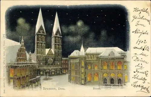 Litho Hansestadt Bremen, Dom, Börse