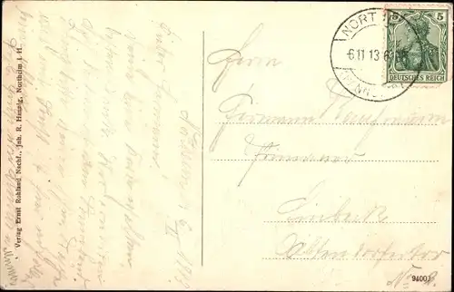 Ak Northeim in Niedersachsen, Gymnasium, Gesamtansicht, Wohnhäuser, Panorama