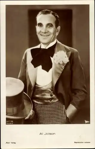 Ak Schauspieler Al Jolson, Portrait