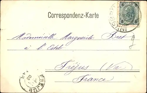 Ak Tiroler Goasbua, Kind in Tiroler Tracht, Ziege