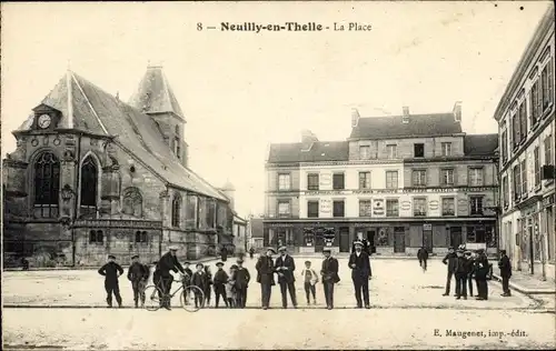 Ak Neuilly en Thelle Oise, La Place