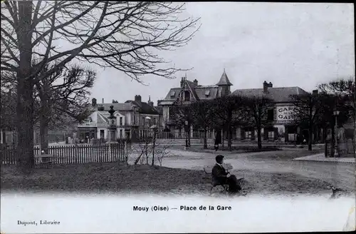 Ak Mouy Oise, Bahnhofsplatz