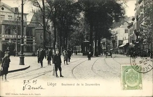 Ak Lüttich Lüttich Wallonien, Boulevard de la Sauveniere