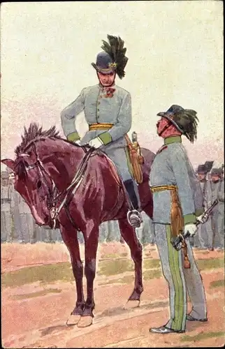 Künstler Ak Koch, Ludwig, Österreichische Soldaten, Pferd, BKWI 830 14