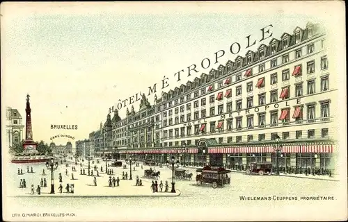 Litho Brüssel Brüssel, Hotel Metropole, Gare du Nord