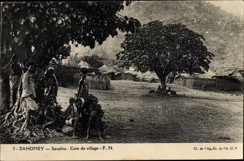 Ak Savalou Benin, Ecke des Dorfes