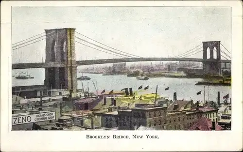 Ak New York City USA, Brooklyn Bridge