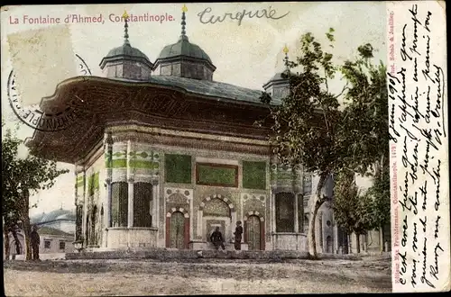 Ak Konstantinopel Istanbul Türkei, La Fontaine d&#39;Ahmed