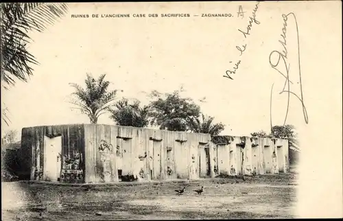 Ak Zagnanado Dahomey Benin, Ruines de l'Ancienne Case des Sacrifices