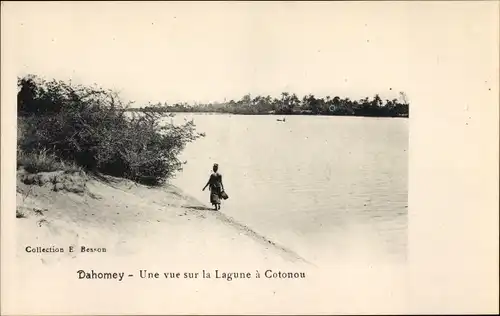 Ak Cotonou Dahomey Benin, Ein Blick auf die Lagune