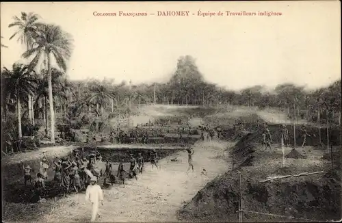 Ak Dahomey Benin, Team indigener Arbeiter
