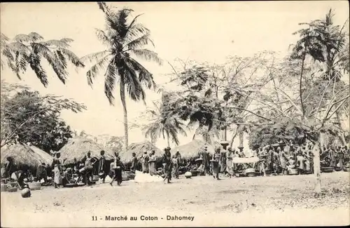 Ak Dahomey Benin, Marche au Coton