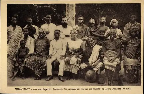 Ak Dahomey Benin, Eine Hochzeit in der Braut