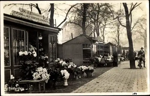 Foto Ak Rotterdam Südholland Niederlande, Blumengeschäft