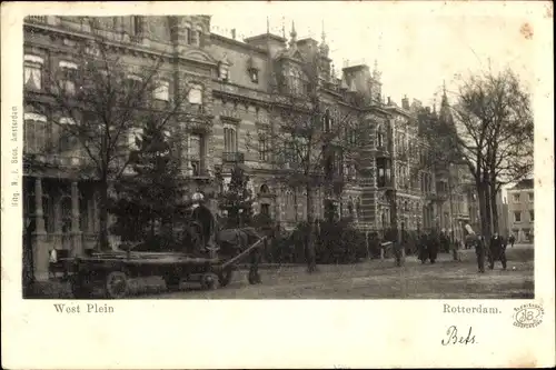 Ak Rotterdam Südholland Niederlande, West Plein