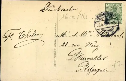 Ak Mannheim in Baden, Kaiserring mit Bismarck-Denkmal