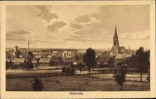 Ak Sterkrade Oberhausen am Rhein, Gesamtansicht mit Kirche