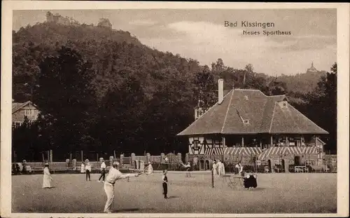 Ak Bad Kissingen Unterfranken Bayern, Neues Sporthaus, Tennisplatz