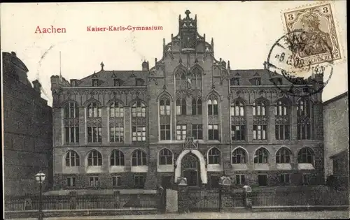 Ak Aachen in Nordrhein Westfalen, Kaiser-Karls-Gymnasium