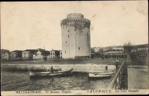 Ak Thessaloniki Griechenland, La tour blanche, Weißer Turm