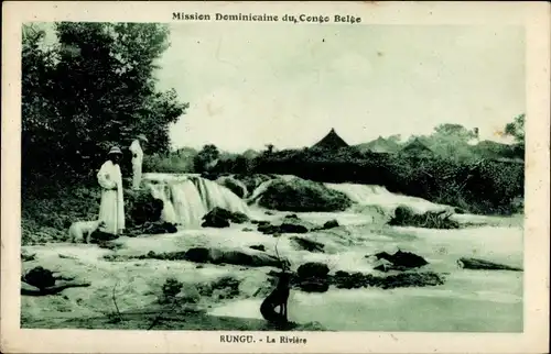 Ak Rungu DR Kongo Zaire, Mission Dominicaine du Congo Belge, La Rivière