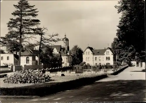 Ak Neustadt an der Orla, Am Gamsenteich, Parkanlage