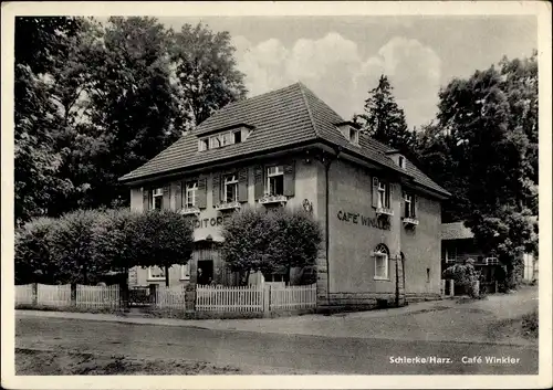 Ak Schierke Wernigerode im Harz, Cafe Winkler