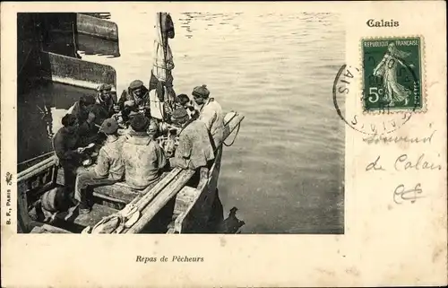 Ak Calais Pas de Calais, Repas de Pecheurs