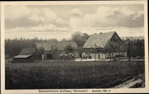 Ak Hermsdorf im Erzgebirge, Sommerfrische Zollhaus, Seehöhe 760 m