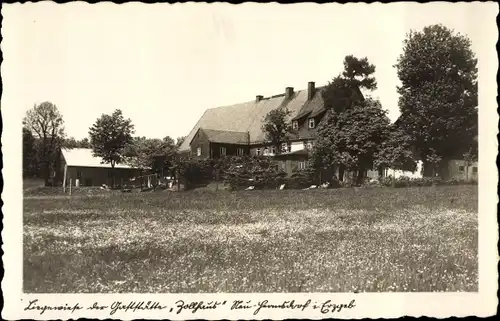 Ak Neuhermsdorf Hermsdorf im Erzgebirge, Liegewiese der Hütte Zollhaus