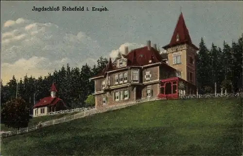 Ak Rehefeld Zaunhaus Altenberg im Erzgebirge, Kapelle, Jagdschloss