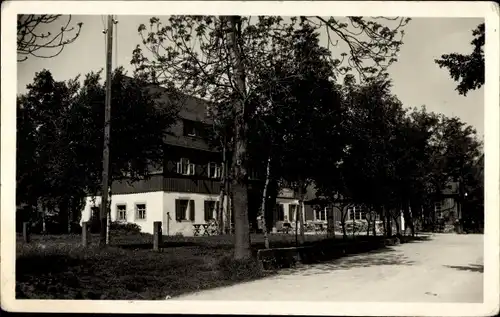 Ak Schellerhau Altenberg im Erzgebirge, HO Gaststätte Gebirgshof, Außenansicht