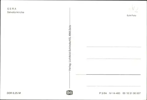 Ak Gera in Thüringen, Salvatorkirche