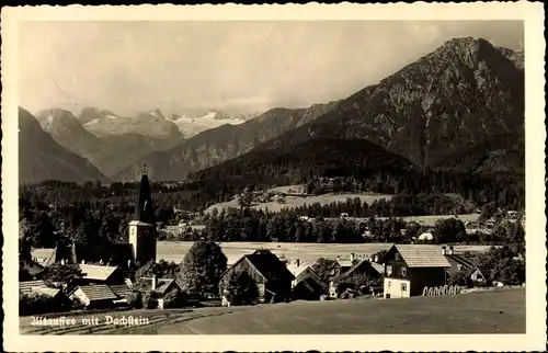 Ak Alt Aussee Altaussee Steiermark, Gesamtansicht mit Dachstein