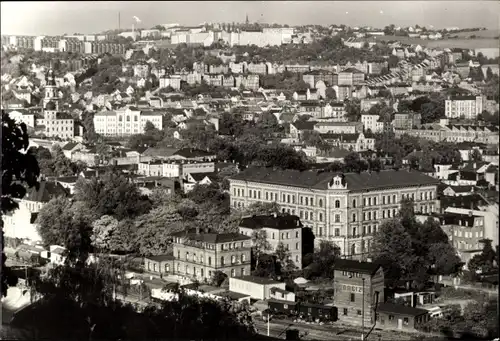 Ak Greiz im Vogtland, Panorama, Bahnhof