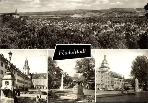 Ak Rudolstadt in Thüringen, Panorama, Teilansichten
