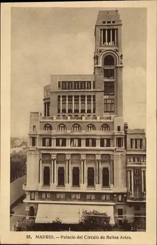 Ak Madrid Spanien, Palacio del Circulo de Bellas Artes