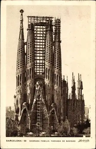 Ak Barcelona Katalonien Spanien, Sagrada Familia, Fachada de Nividad