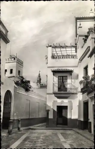 Ak Sevilla Andalusien, Las Cadenas y entrada al Barrio de Santa Cruz