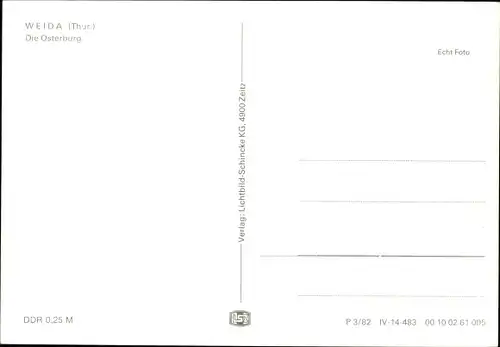 Ak Weida in Thüringen, Die Osterburg