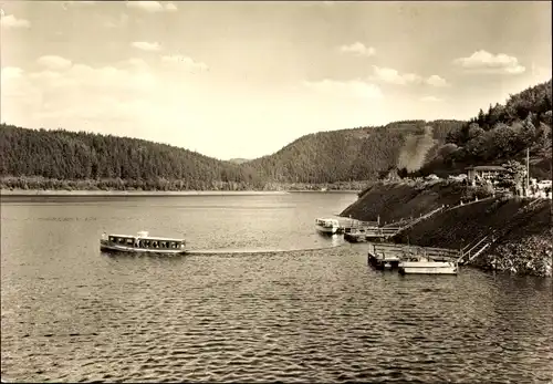 Ak Hohenwarte Thüringen, Saaletal, Schiffsanleger