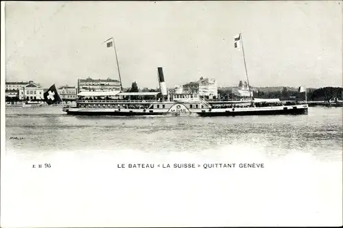 Ak Genève Genf Stadt, Salondampfer La Suisse