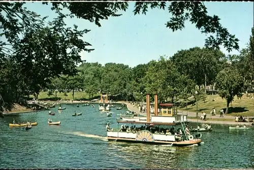 Ak Montreal Québec Kanada, Lafontaine Park, Raddampfer