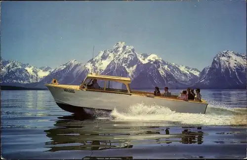 Ak Wyoming USA, Motorboot, Jackson Lake, Grand Teton National Park