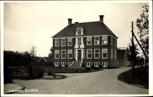 Ak Langweer Friesland Niederlande, Raadhuis