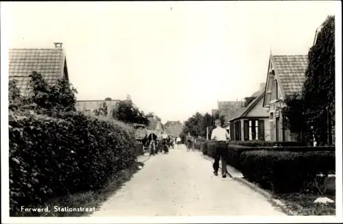 Ak Ferwert Ferwerd Friesland Niederlande, Stationstraat