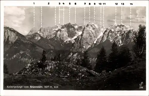 Ak Oberaudorf in Oberbayern, Brünnstein, Kaisergebirge